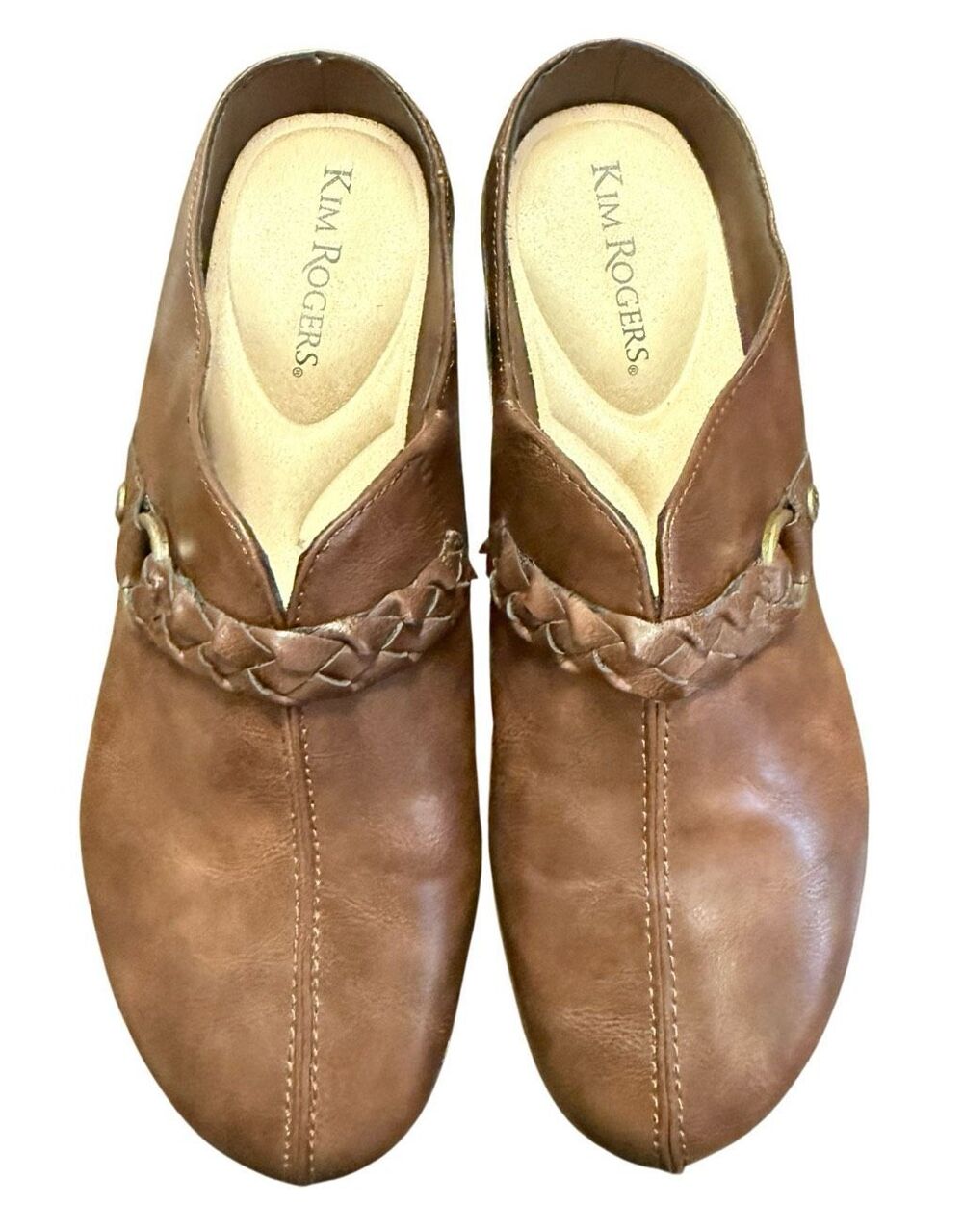 Kim Rogers Forsythe Clogs Brown Sz. 8.5 Chunky Stable Comfort